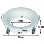 Anel fixo para Branco Dicroico Circular GU10-MR16
