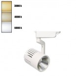 Spot LED 40W PISE BLANC pour rail Monophasé - 35°