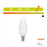 Bombilla LED Vela 6W E14 C37 180º - OSRAM Chip