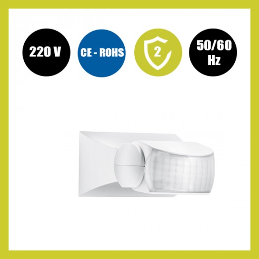 Detector Movimiento de Superficie Orientable AC220-240V 180º/360º