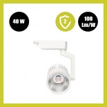 Spot LED 40W PISE BLANC pour rail Monophasé - 35°