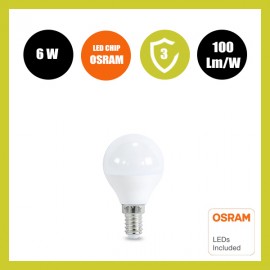Bombilla LED 6W E14 G45 220º - OSRAM CHIP DURIS E 2835