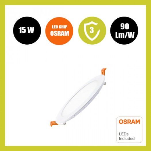 Placa Slim LED Circular 15W OSRAM Chip
