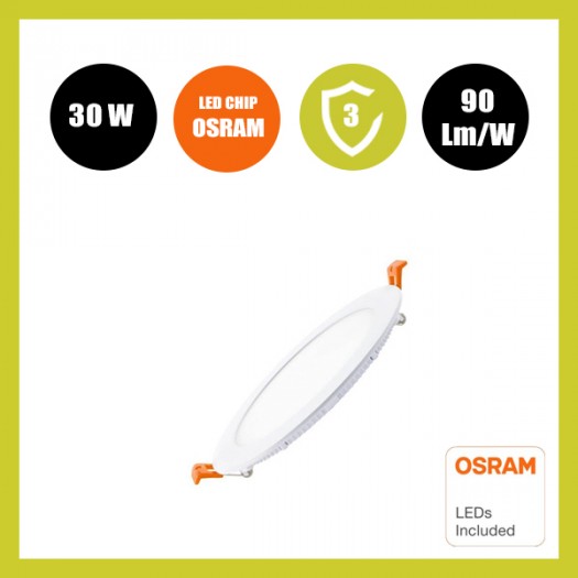 Placa Slim LED Circular 30W OSRAM Chip