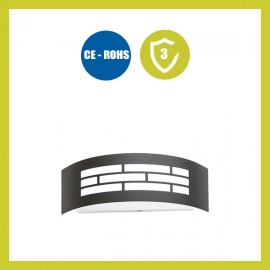 Aplique LED E27 GOTEMBURGO GRIS Exterior