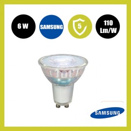 LED dicroico 6W SAMSUNG GU10 VIDRO