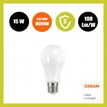Ampoule LED 15W E27 A60 180° - OSRAM CHIP DURIS E 2835