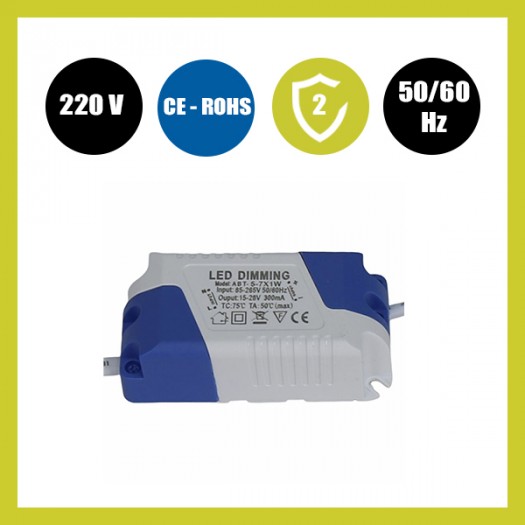 Driver DIMABLE TRIAC para Luminarias LED de 4W a 7W - 300mA
