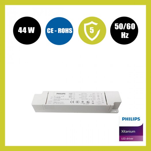 Driver DIMMABLE XITANIUM Philips pour Luminaires LED 44W - 1050mA - 5 Ans Garantie