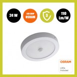 Plafón LED Superficie Circular 24W - 22W- 20W -18W Detector de Movimiento - 2700K+CCT - OSRAM CHIP
