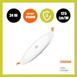 Placa LED Circular 24W - 22W- 20W -18W con Detector de Movimiento - 2700K+CCT - OSRAM CHIP