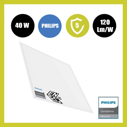 PACK 10 Panel LED 60x60 -SLIM FRAME- 40W - Philips Driver - ENEC05