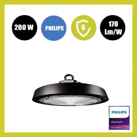 Campana Industrial LED 150W UFO ETNA PHILIPS XITANIUM - DIMABLE