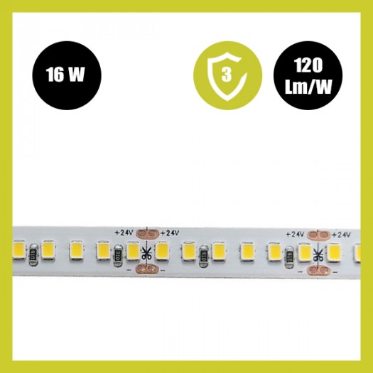Tira LED 24V | 180xLED/M | 5m | SMD2835 | 11200Lm | 16W/M | IP20