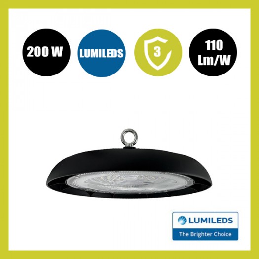Campana Industrial LED 200W UFO TITAN CHIP LUMILEDS SMD 2835