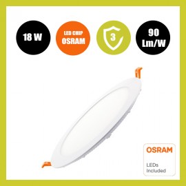 Placa LED Circular Slim 18W - OSRAM CHIP DURIS E 2835