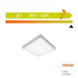 Plafón LED cuadrado superficie 20W 120º OSRAM Chip