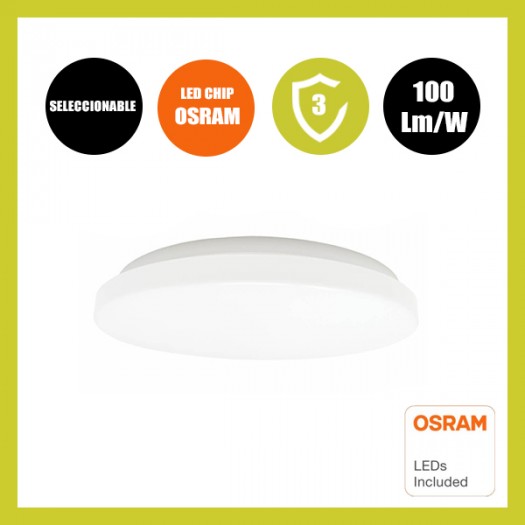 Plafón LED Superficie 24W - 20W - 16W - OSRAM CHIP - CCT