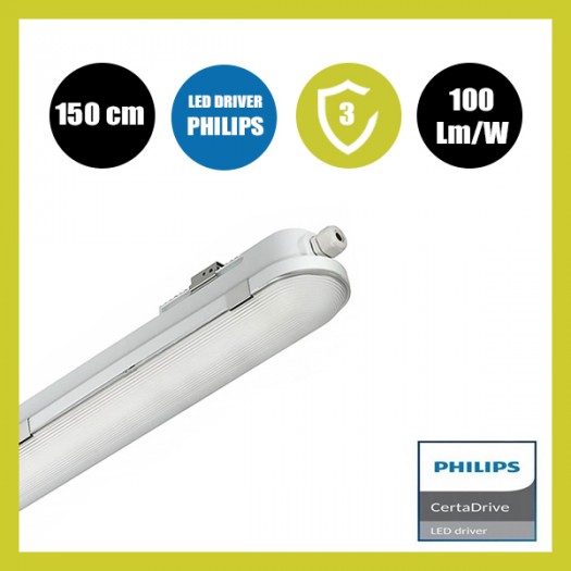 Regleta Estanca LED 50W Philips Driver COREPLUS - CCT - 150cm