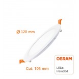 Placa Slim LED Circular 10W - CCT - OSRAM CHIP DURIS E 2835
