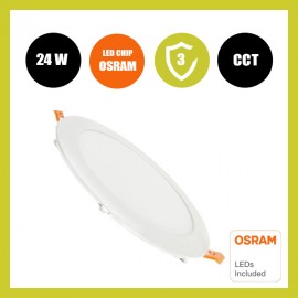 Placa Slim LED Circular 24W - CCT - OSRAM CHIP DURIS E2835