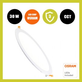 Placa Slim LED Circular 30W - CCT - OSRAM CHIP DURIS E2835