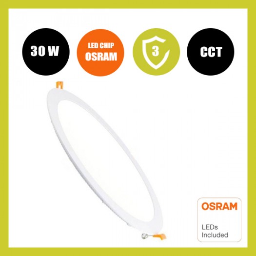 Placa Slim LED Circular 30W - CCT - OSRAM CHIP DURIS E2835