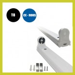 Réglette IP20 simple tube T8 - 60 cm