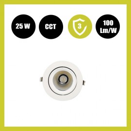Refletor embutido LED ajustável 25W 24º - CCT- Cor Selecionável