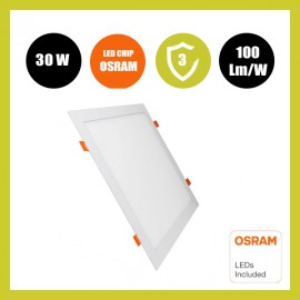 Placa Slim LED Cuadrada 30W - CCT - OSRAM CHIP DURIS E 2835