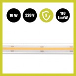 Tira LED COB 220V | CORTE A MEDIDA | 840 LED/m | 50m | FLIP CHIP | 1500Lm | 16W/M | CRI90 | IP67 | Corte 10cm