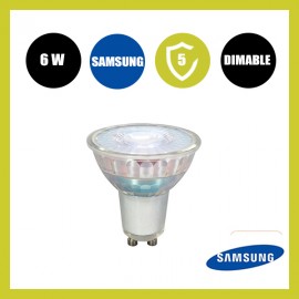 GU10 LED 6W - DIMMABLE - SAMSUNG GLASS