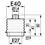 Tampa do adaptador E40-E27