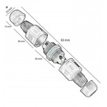 Conector de cabo em - I - IP67