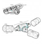 Conector de cables en - T - IP67