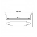 Perfil de Aluminio Modelo SPF - dos metros