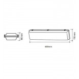 Bloc tubes LED double - IP65 - 60cm