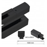 Carril TRIFASICO de 1 metro Negro