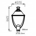 Réverbère LED 40W VALLEY Philips Lumileds SMD 3030 165Lm/W