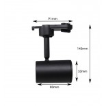 Spot rail noir - culot GU10