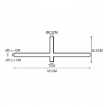 Cruceta de Acero de 2 Brazos