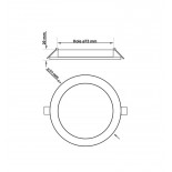 Placa Slim LED Circular 5W OSRAM Chip