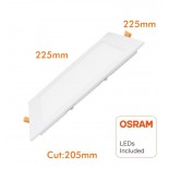 Placa Slim LED Cuadrada 20W OSRAM Chip