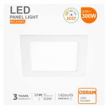 Placa Slim LED Cuadrada 30W OSRAM Chip