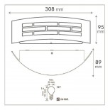 Aplique para LED E27 GOTEMBURGO INOX Exterior