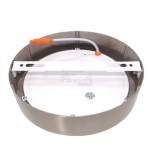 Plafonnier LED à surface circulaire inox - 15W - CCT