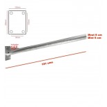 Suporte para Candeeiro de Rua - Aço Galvanizado - 1m.