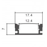 Profilé 2 mètres - U - Aluminium - pour LED