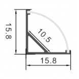 Perfil de alumínio L Angular 2m