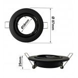 Anneau d'encastrement réglable carré pour LED GU10 MR16 - Aluminium